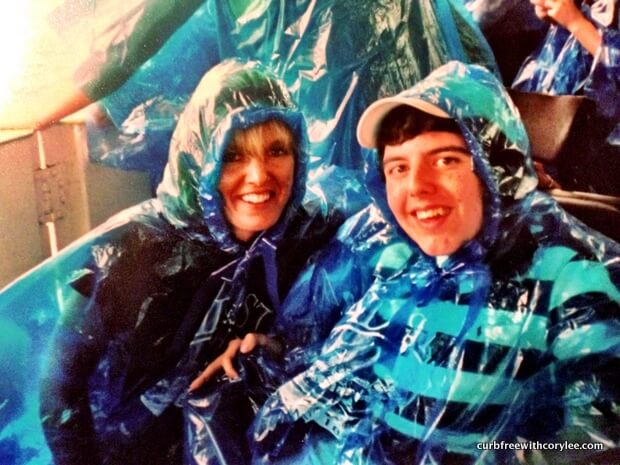 My mom and I on the Maid of the Mist.