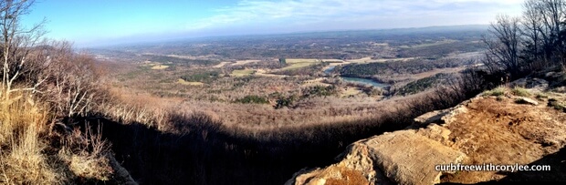 Here's the view from the very top of Pigeon Mountain. If you look extra closely, you might see my house way down there. 