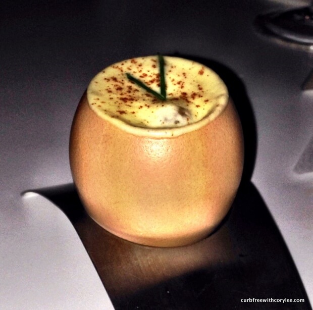 "Deviled egg" from Nightbell eating asheville food tours