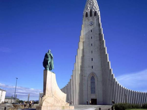 This is Hallgrimskirkja, a famous church in downtown Reykjavik. Photo courtesy of Visit Reykjavik.