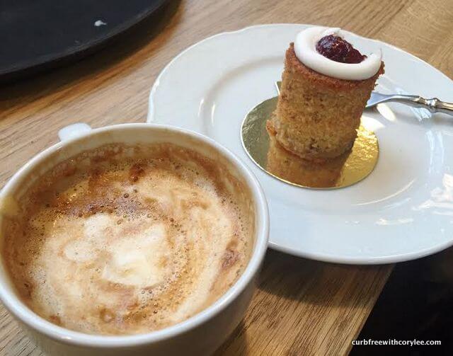 Cappuccino and Runeberg tart. Yum!