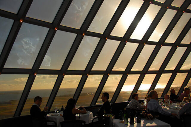 The Perlan dining area, where to eat in Reykjavik