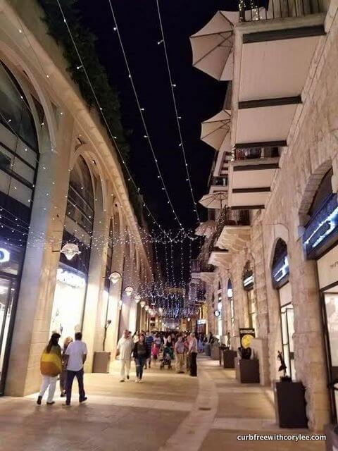 Mamilla Shopping Center, wheelchair accessible things to do jerusalem israel, wheelchair travel, things to do in Jerusalem, holidays for wheelchair users