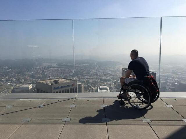 Shaun at the OUE Skyspace building in LA