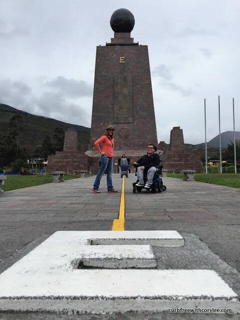 Ecuador travel, wheelchair accessible, equator line, quito equator