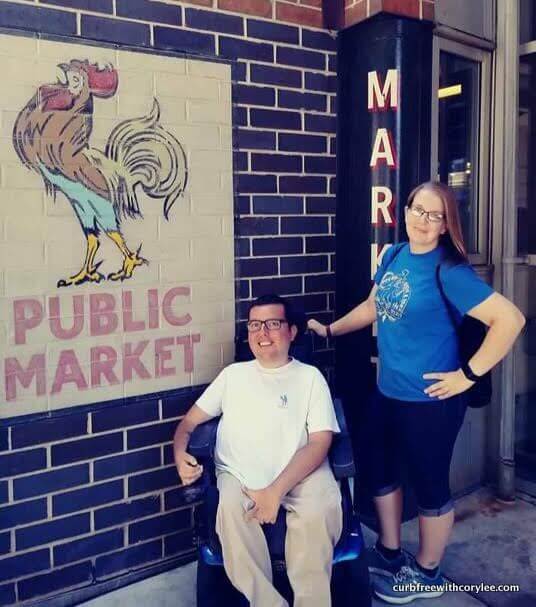 With my friend Carrie at the Milwaukee Public Market