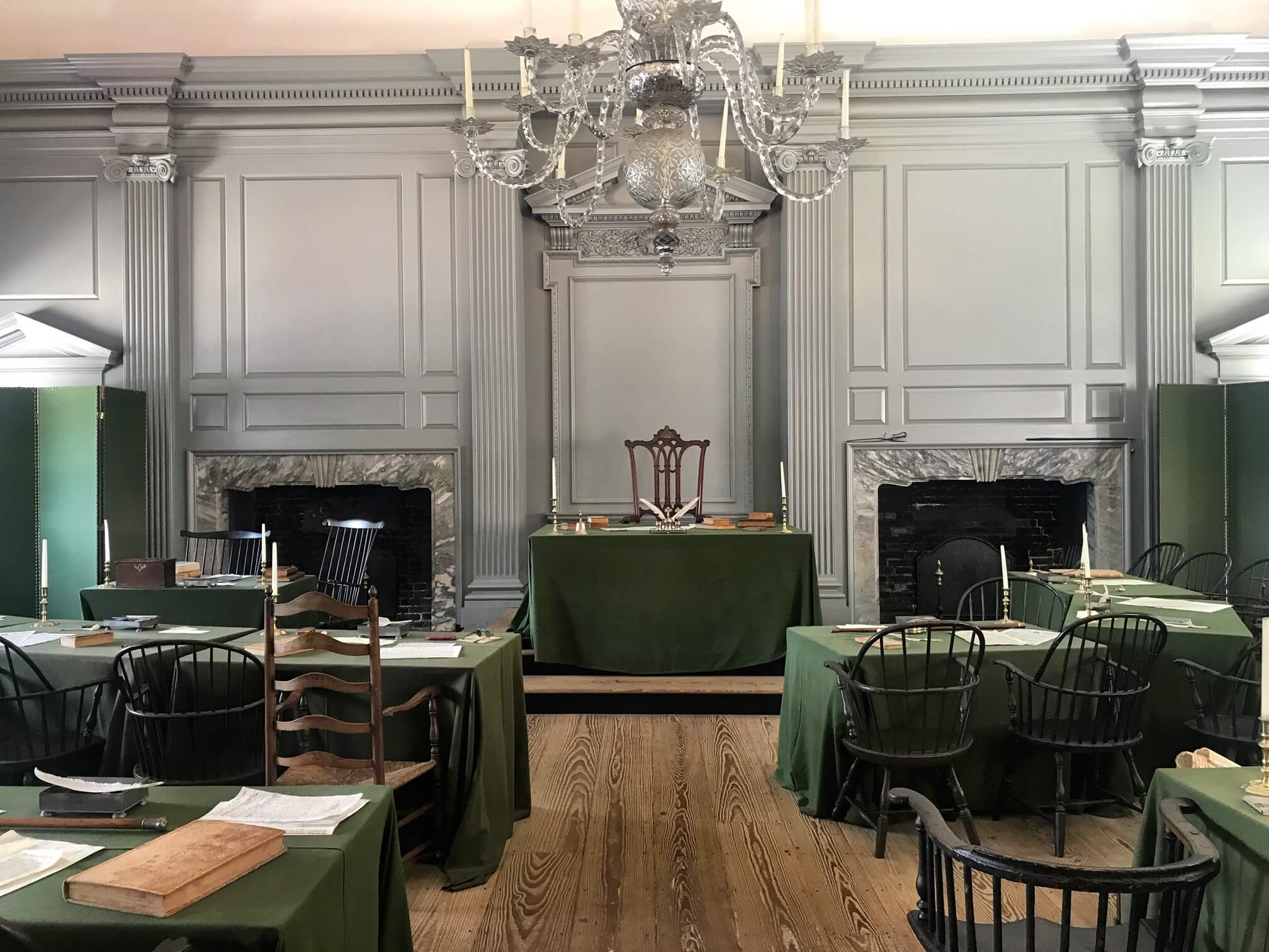 The room where the Declaration of Independence was signed.