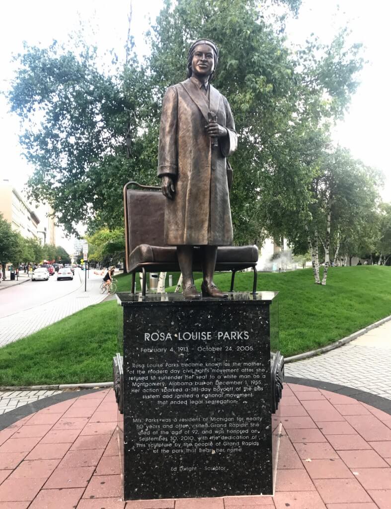 Rosa Parks statue in downtown Grand Rapids