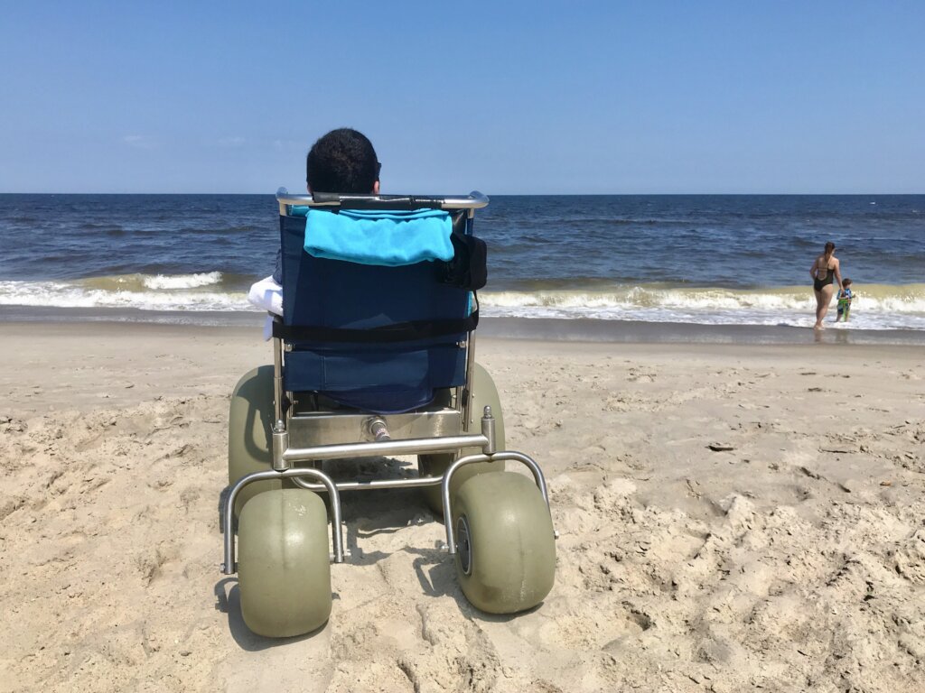 back of Manual Beach Wheelchairs
